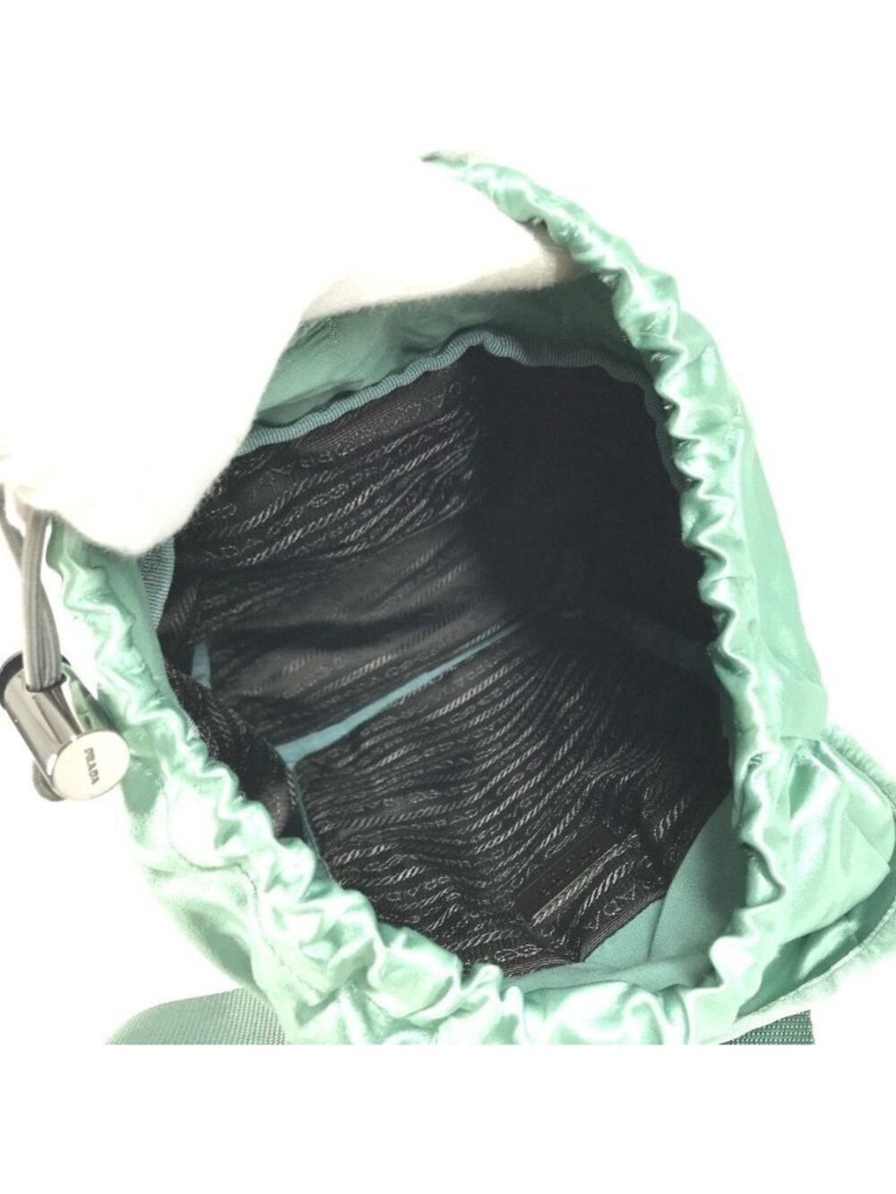 Prada Backpack Satin Green - Picture 6 of 9
